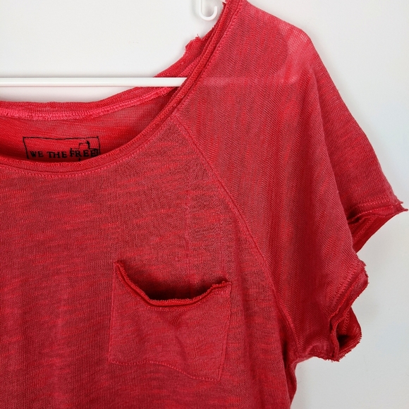 Free People Burnout Short Sleeve T-Shirt crewneck - Picture 2 of 5